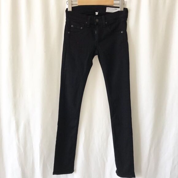 Rag & Bone Nero black Capri Skinny Jeans Size 23 - Picture 3 of 13